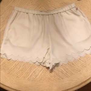White scallop shorts